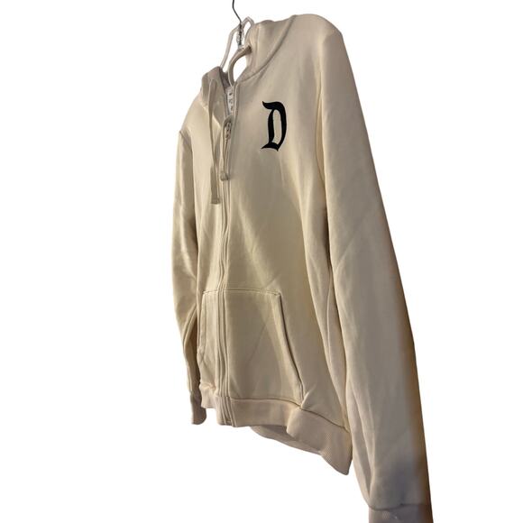 Rhinestone Mickey Mouse Disneyland Park Zip Up Hoodie Beige S Sweatshirt NWOT - Picture 2 of 7